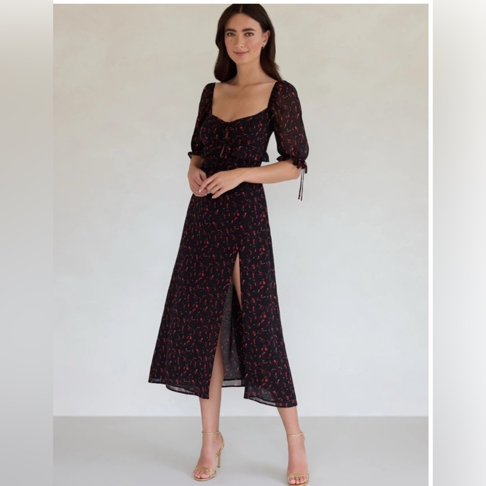 Park & Fifth Black and Red Maxi Dress